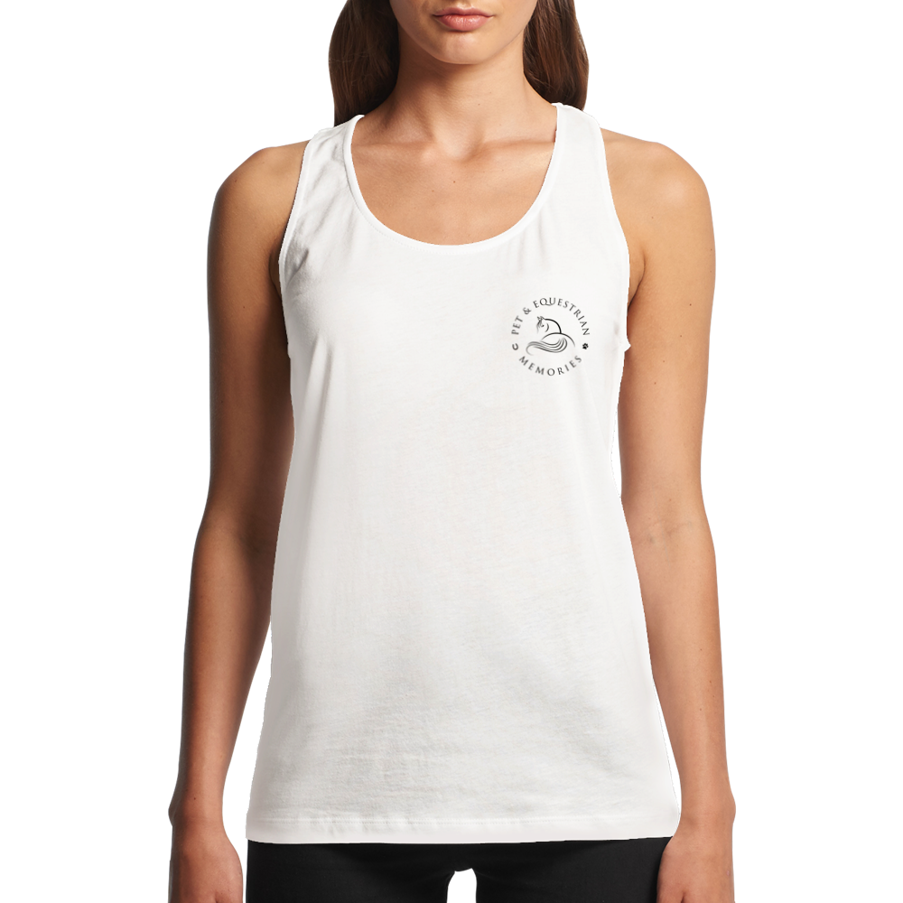 Horses Make Me Happy:  Women's Racer Back Performance Tank Top