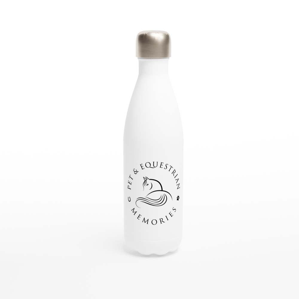 Pet and Equestrian Memories White 17oz Stainless Steel Water Bottle