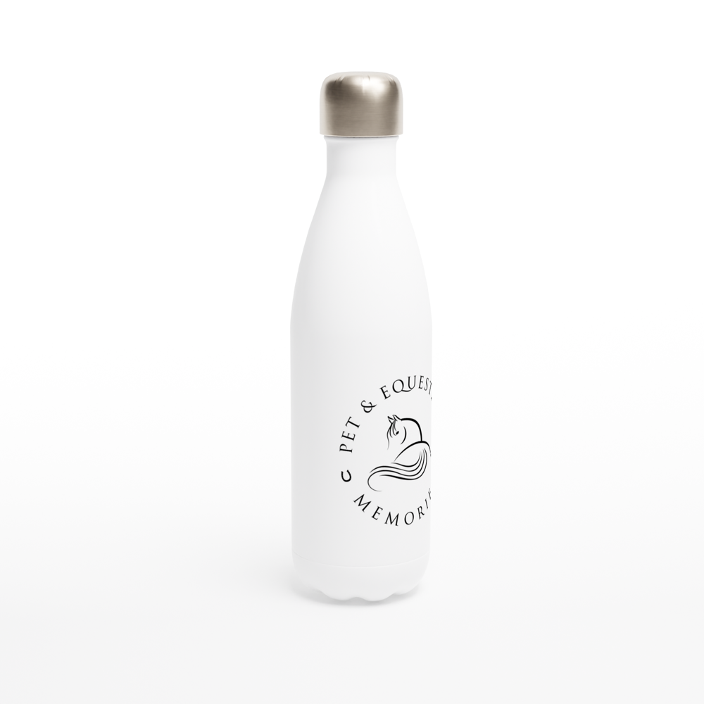 Pet and Equestrian Memories White 17oz Stainless Steel Water Bottle