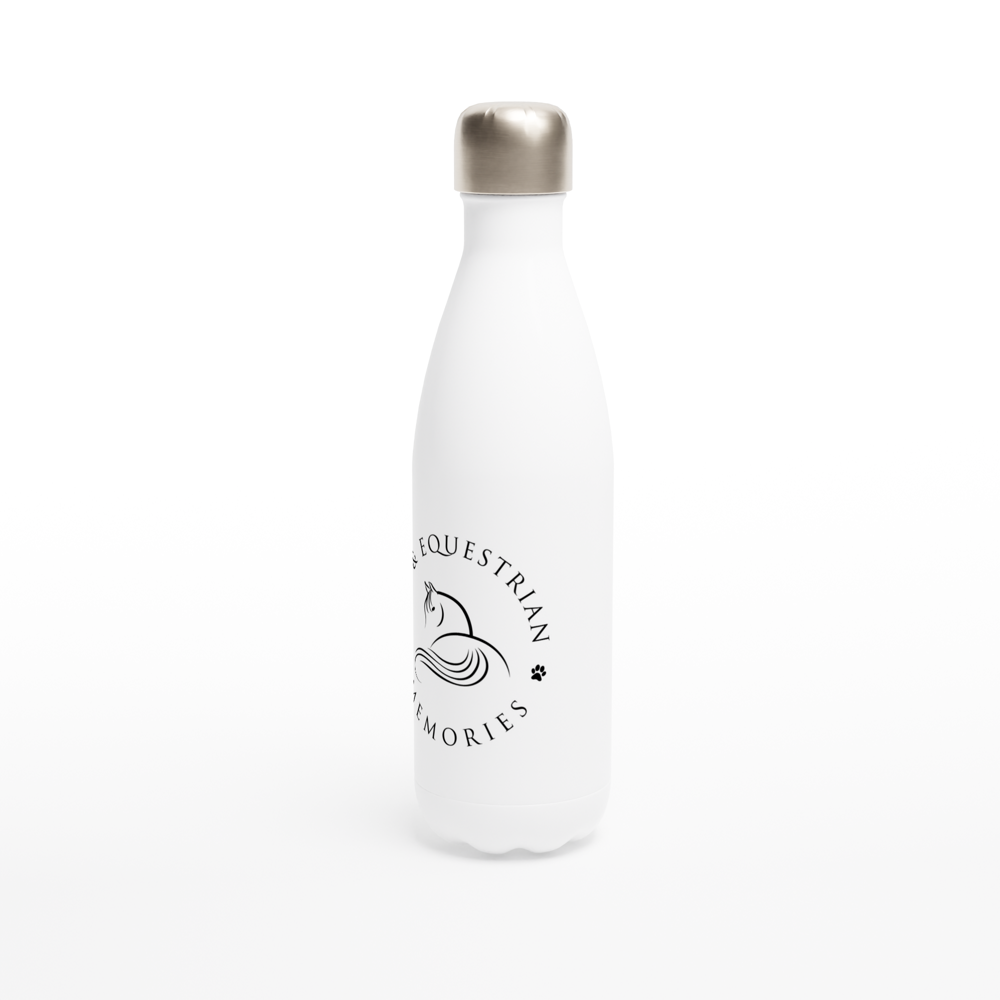 Pet and Equestrian Memories White 17oz Stainless Steel Water Bottle