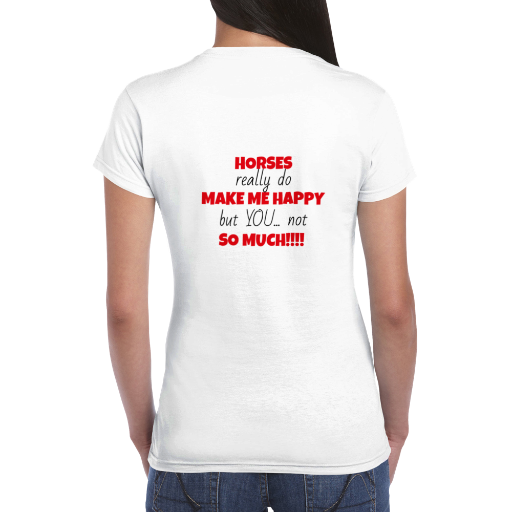 Horses Make Me Happy:  Women's Classic Crewneck T-shirt