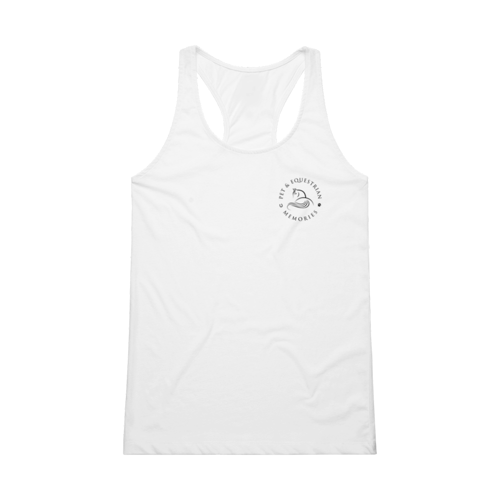 Horses Make Me Happy:  Women's Racer Back Performance Tank Top