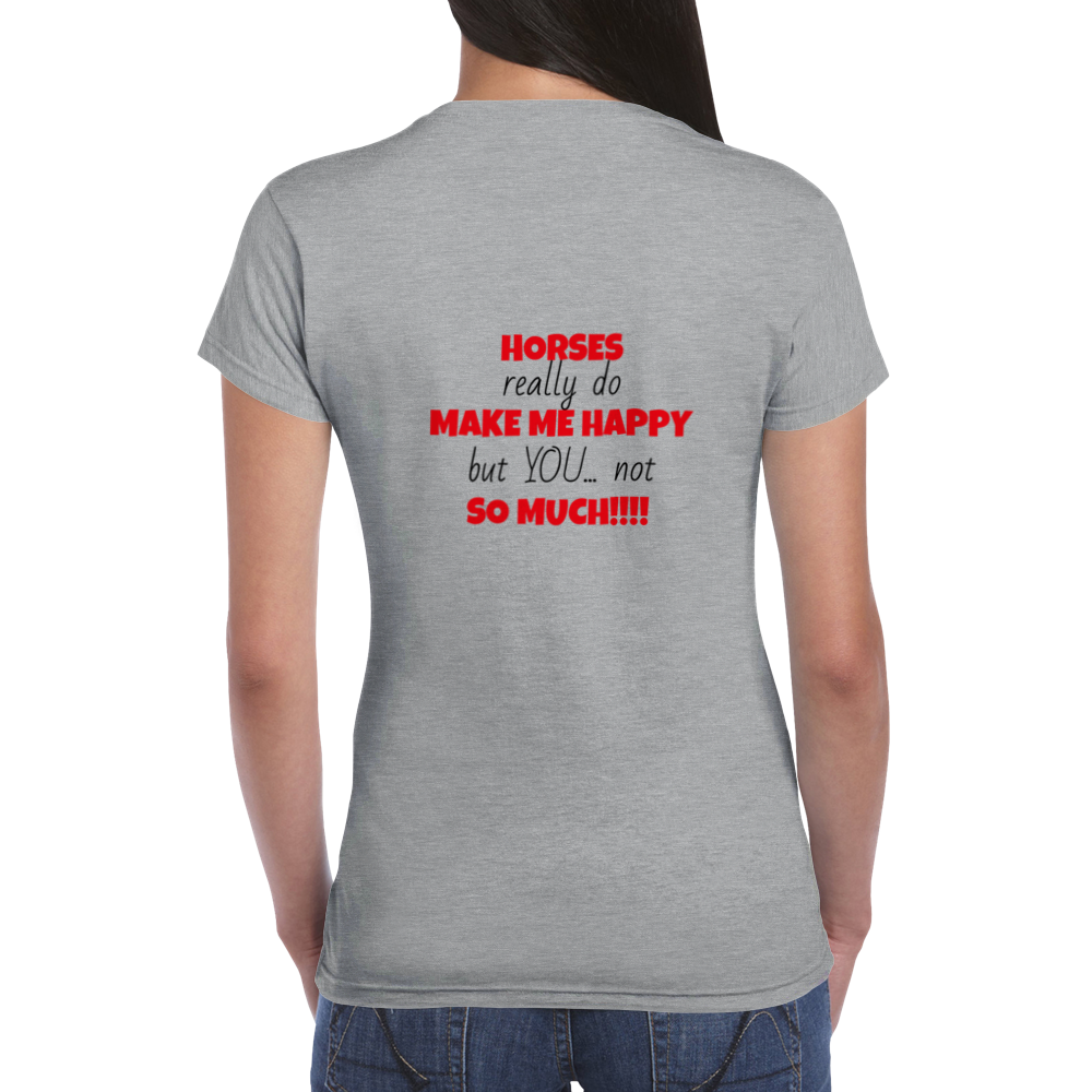 Horses Make Me Happy:  Women's Classic Crewneck T-shirt